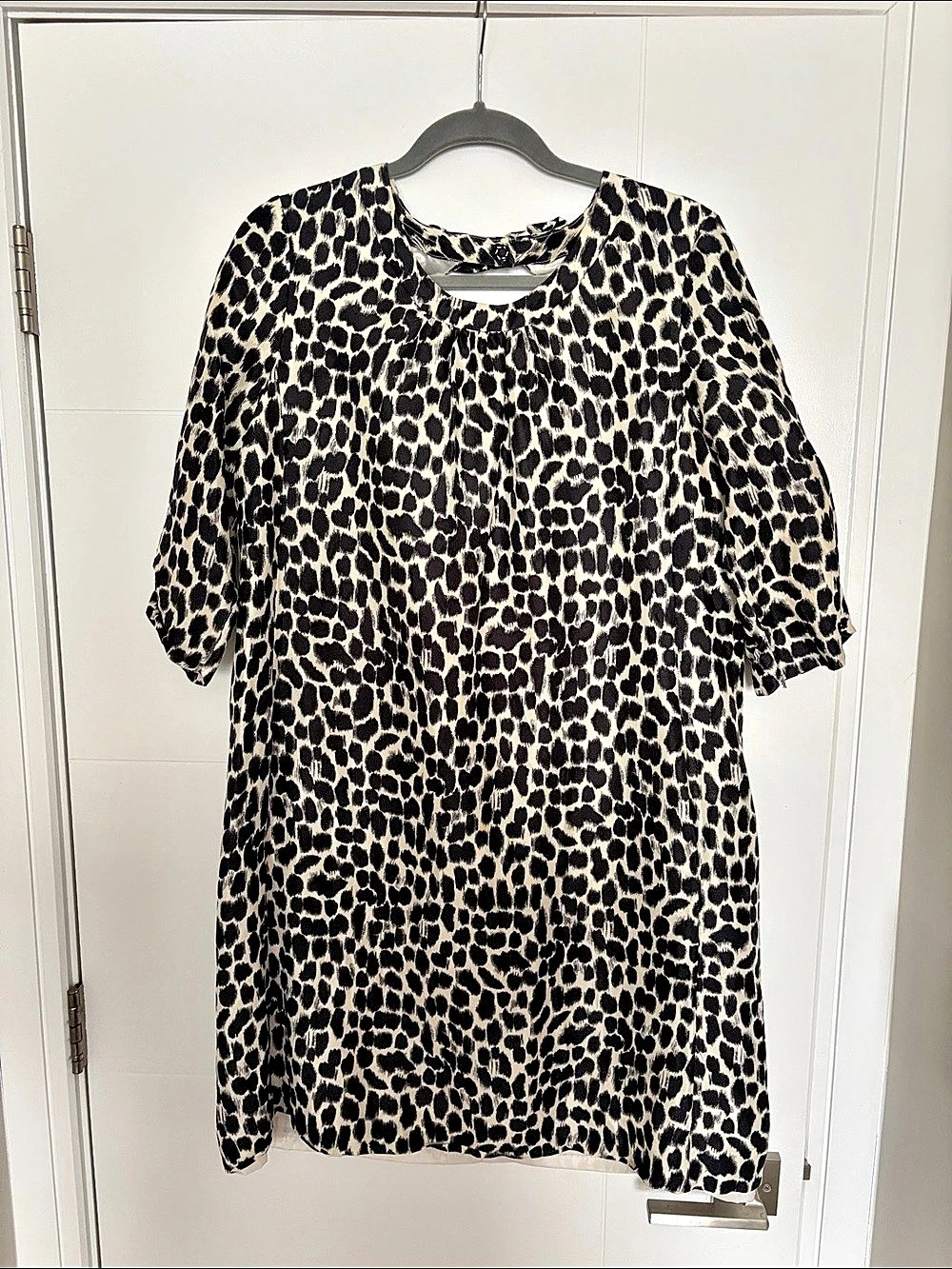 Kate Spade New York Animal Print Mini Dress Size 14 Like New